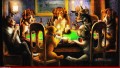 perros jugando al poker oscuro